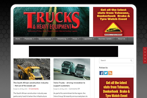trucksandheavyequipment.co.za site used AccessPress Mag