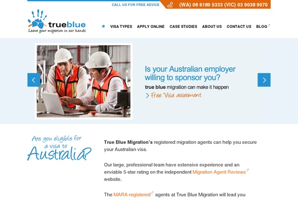truebluemigration.com site used Trueblue