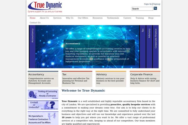 truedynamic.com site used Wp-theam