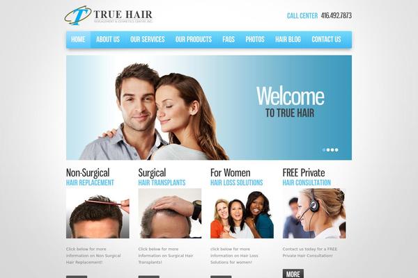 truehair.ca site used Theme1429