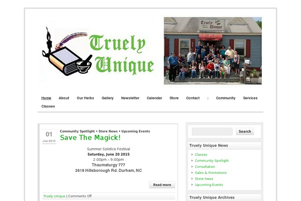 truelyunique.com site used zeeCorporate