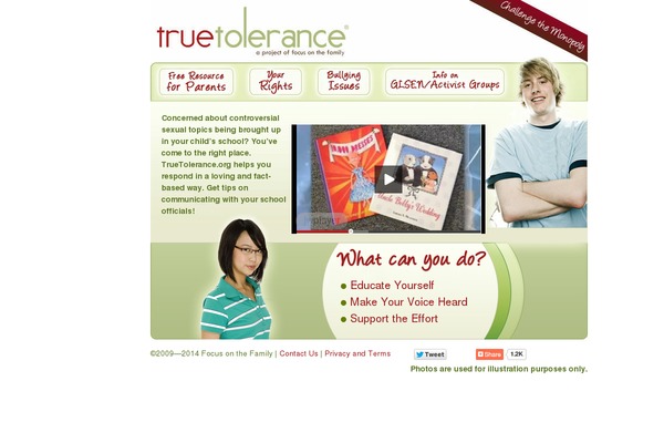 truetolerance.org site used Truetolerance