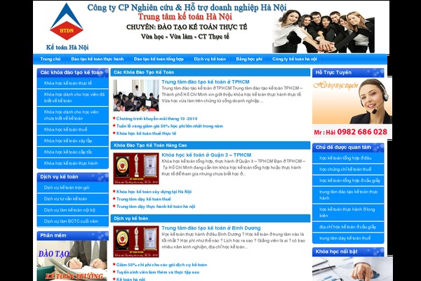 trungtamketoanhanoi.edu.vn site used Wpblue