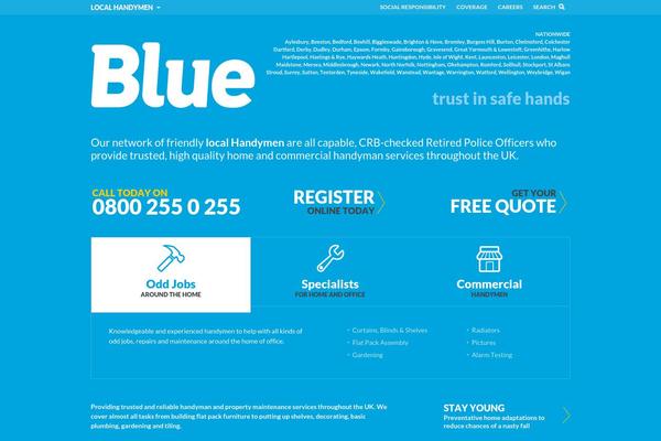Blue theme site design template sample
