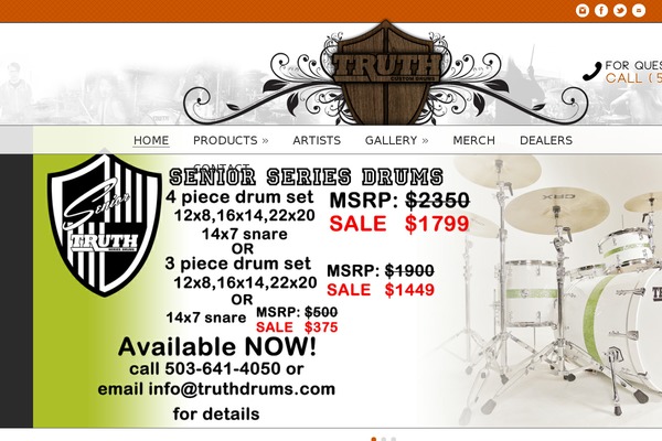 truthdrums.com site used Delicieux_v1-03