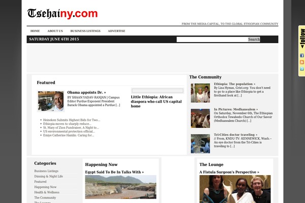 tsehainy.com site used News Magazine Theme 640