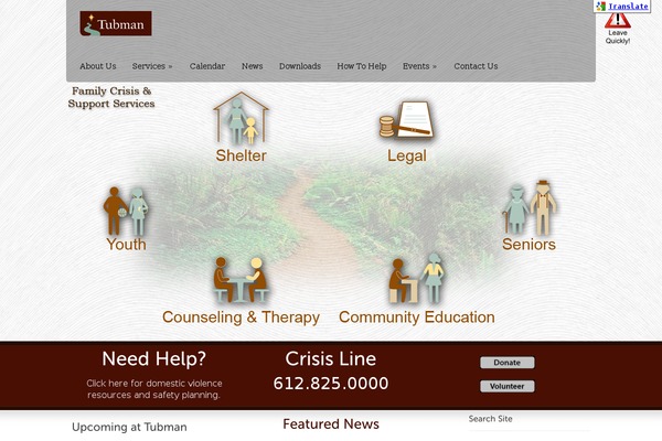 tubman.org site used Green Earth