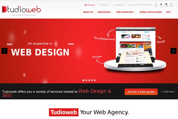 tudioweb.com site used Tudioweb