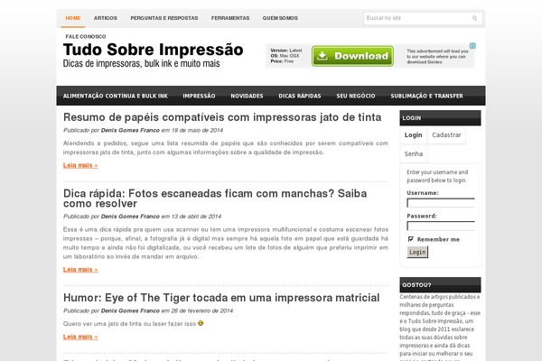 tudosobreimpressao.com.br site used Tudosobreimpressao
