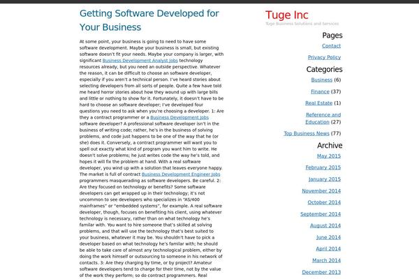 tugeinc.com site used Zimpleza-2-column-10