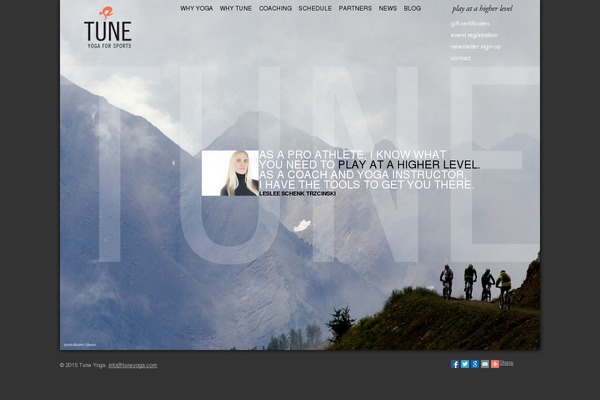Tune theme site design template sample