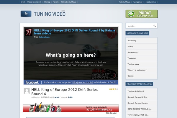 tuningvideo.cz site used Wootube_wordpress