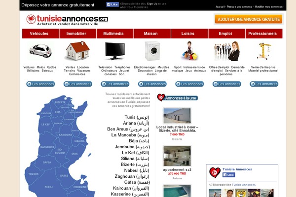 tunisieannonces.org site used Annonce-de-tunisie