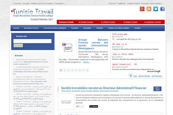 tunisietravail.net site used 2t