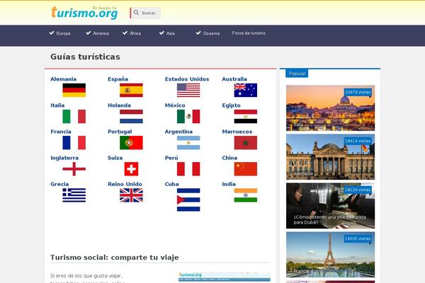 turismo.org site used Rebista-theme