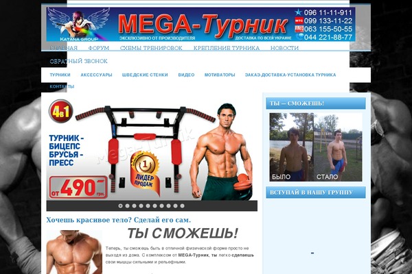 turniki.in.ua site used Healthfitness