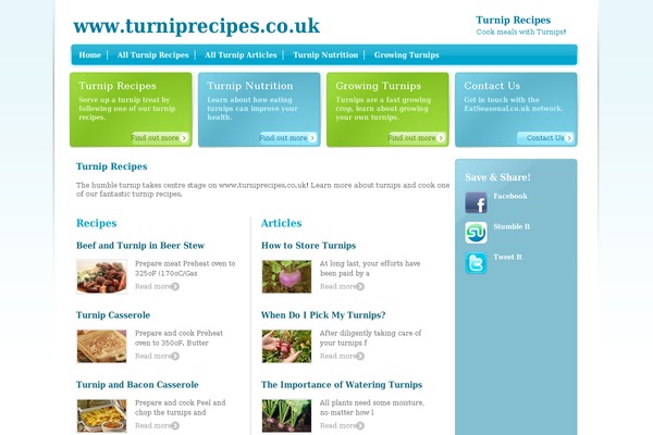 turniprecipes.co.uk site used Recipetheme