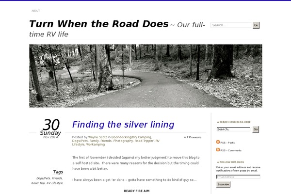 turnwhentheroaddoes.com site used Chateau Theme