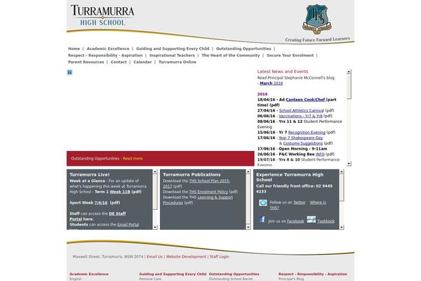 turramurrahighschool.com.au site used Schoolstream