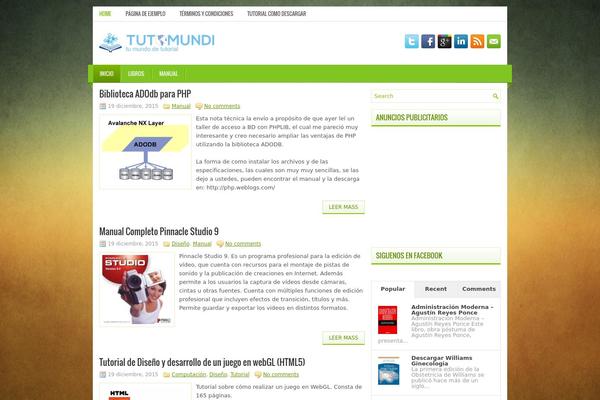 Tuto theme site design template sample