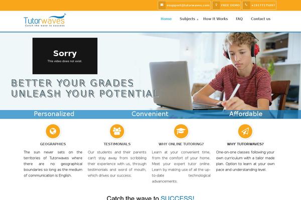 tutorwaves.com site used Education-theme