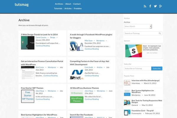 WordPress website example screenshot
