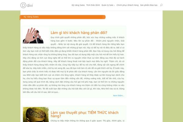 Divi theme site design template sample