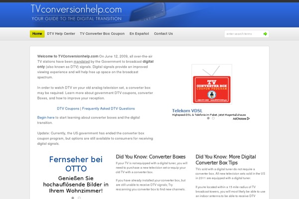 tvconversionhelp.com site used Yukon-blue
