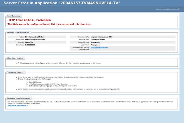 tvmasnovela.tv site used Blackprint