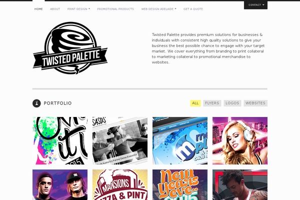 Twisted theme site design template sample