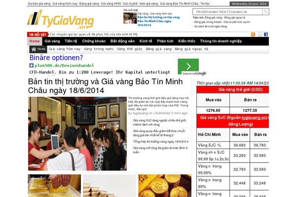 tygiavang.vn site used NewspaperTimes Single Pro