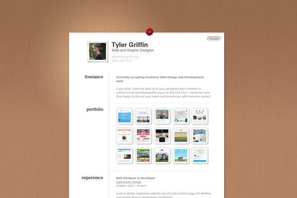 tylergriffin.org site used MyResume