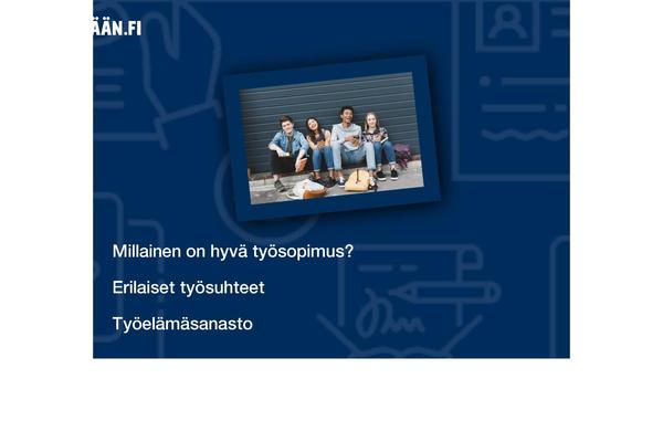 tyoelamaan.fi site used Tyoelamaan