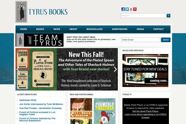 tyrusbooks.com site used Fw-twentytwelve