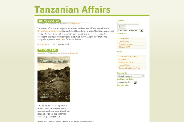 tzaffairs.org site used Almost Spring