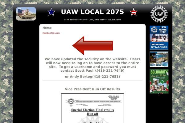 uaw2075.com site used Uaw2075