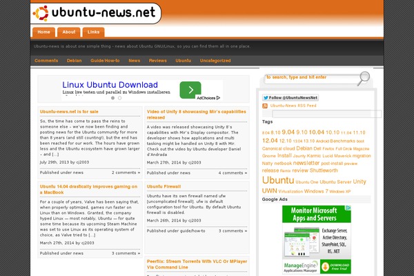 ubuntu-news.net site used E-storage-plus