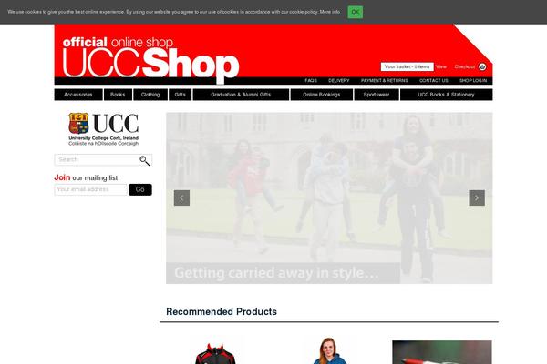 uccshop.ie site used Ucc