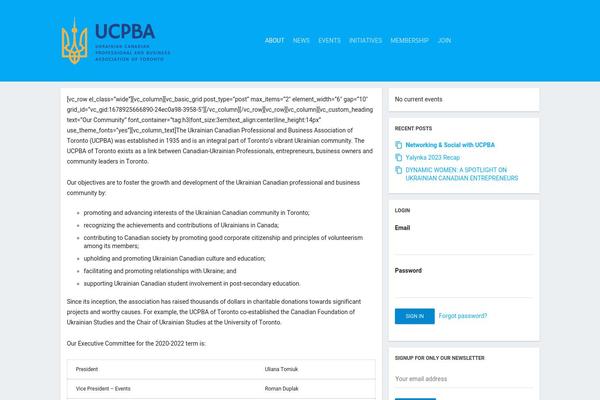 ucpba.ca site used Thrive-child