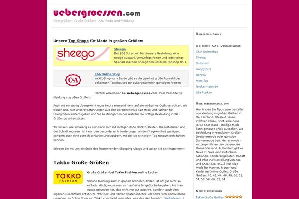 uebergroessen.com site used Thesis 1.8.6