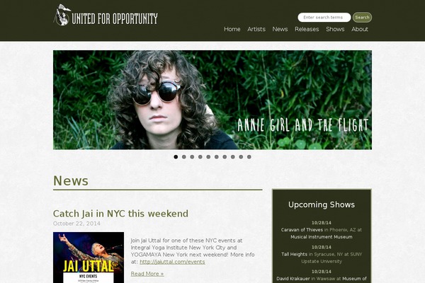 ufomusic.com site used Ufo-theme