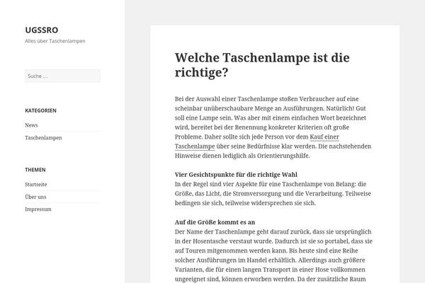 Twenty Fifteen theme site design template sample
