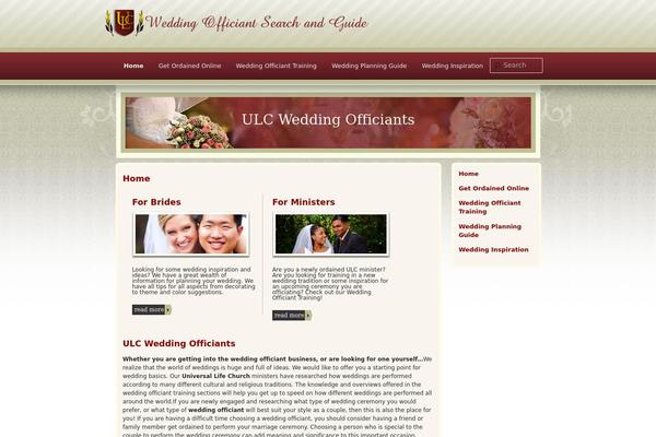 ulcweddingofficiants.com site used Twentyeleven-menus