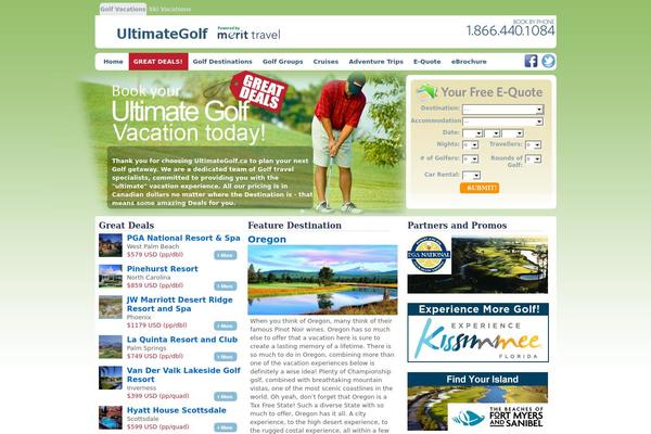 ultimategolf.ca site used Merit-travel