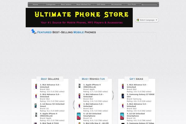 ultimatephonestore.com site used Template2