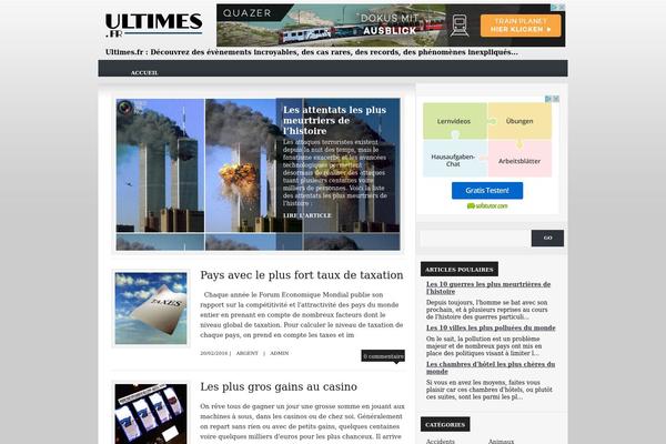 ultimes.fr site used Blogstarter