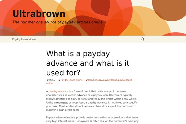 ultrabrown.com site used Twenty Thirteen