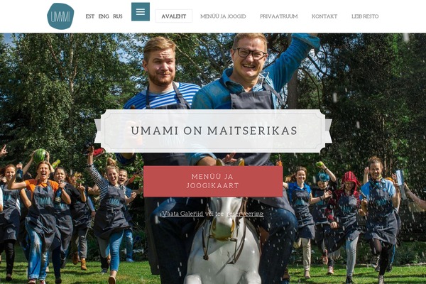 Umami theme site design template sample