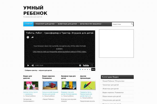 Video theme site design template sample