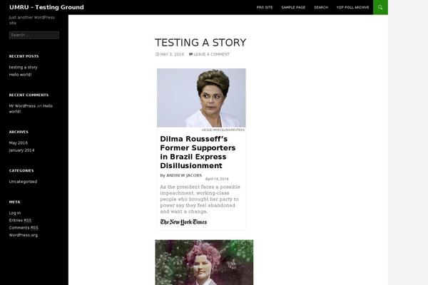 Twenty Fourteen theme site design template sample